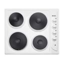 Haden HSP60W 60cm White Solid Plate 4 Zone Electric Easy Clean Hob