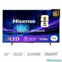 Hisense 55 Inch QLED Smart TV 4K UHD HDR Dolby Vision Streaming 55E78QTUK UK