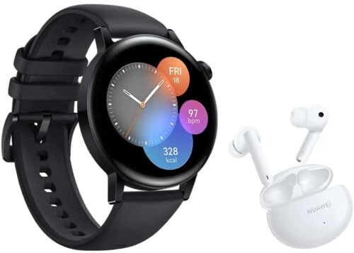 HUAWEI GT 3 42 mm Smartwatch + FreeBuds 4i