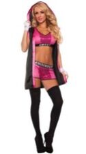 Ladies Knockout Boxer Costume Champion Fighter FancyDress Halloween Cosplay Robe