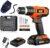 Lomvum 20V Cordless Impact Drill 8720T | 2 * 2.0Ah Li-Ion Batteries | 2 Speed Hammer Drill | Screwdriver 21 Torque |27pcs Accessories