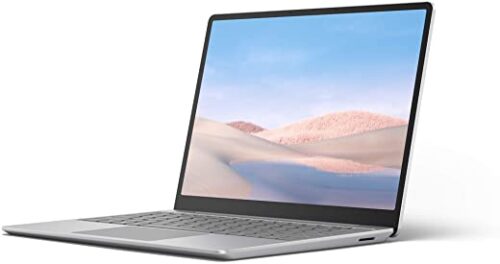 Microsoft Surface Laptop Go Ultra-Thin 12.4” Touchscreen Laptop (Platinum) Intel 10th Gen Quad Core i5, 8GB RAM, 128GB SSD, Windows