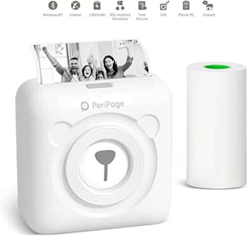 Mini Printer | PeriPage Wireless Bluetooth Thermal Label Printer | Mini Pocket Portable Sticker Printer Machine | Portable Thermal Printer for Phone | Best Inkless Pocket Printer