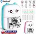 Mini Printer Pocket Thermal USB Bluetooth Phone Photos Label Printing Machine UK