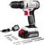 NETTA Cordless Drill Driver 13pc, 1300 mAh Li-Ion Battery 20V Lithium-Ion Combi Drill, Electric Screwdriver Accessory Kit, LED Work Light