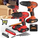 New Cordless Drill Screwdriver 21V 200Nm Electric Drilling Machine with Battery