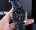 NEW EMPORIO ARMANI SPORTIVO AR5866 BLACK DIAL SILICONE STRAP MEN'S WATCH