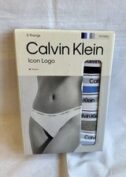 New Free Delivery Ladies Size XL Calvin Klein Icon Logo 5 Pack Thongs Panties