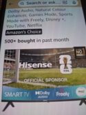 NEW Hisense 32 inch 32E4QTUK FHD Smart LED TV with Freely Dolby Audio