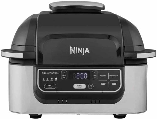 Ninja Foodi AG301UK 5.7 Litres Health Grill and Air Fryer Brushed Steel and Black