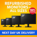 PC Monitor 27" 24" 22" 19" Screen Mixed Brands 1080P Full HD LCD TFT with Stand