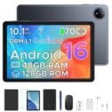 POCKAM P10 Android 16 Tablet 10.1 inch Tablet 48GB+128GB 7000mAh Quad Core AI UK