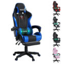 PORIYA Swivel Gaming Chair PU Leather Home Office Chair Sports PC Computer Chair