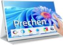 Prechen 15.6'' Touchscreen Portable Monitor, FHD IPS Display with Built-in Speak