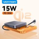 Qi2 Magnetic Power Bank 10000mAh 15W 35W Stand Built in USB Cable