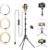 Ring Light with Tripod Stand & Phone Holder Tall, 12.6 inch Selfie Ring Lights for Makeup, Live Streaming, Tiktok, YouTube Video, Dimmable LED…