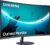 Samsung T55 Curved Monitor, 24 Inch, 1000R, 75hz, 4ms, 1080p, Dark Blue Grey