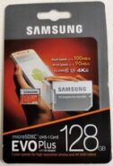 Samsung Evo Plus MB-MC128GA/AMZ 128 GB Class 10 MicroSD Card with Adapter