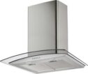 Solt SCGH60SS 60cm Curved Glass Chimney Cooker Hood Stainless Steel LED