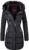 Spindle Womens Designer Long Fur Parka Hooded Jacket | Ladies Long Quilted Coat | Long Padded Coat | Lightweight Quilted Jacket