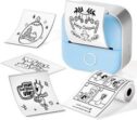 T02 Mini Printer Print Portable Thermal Inkless Sticker Maker Machine Bluetooth