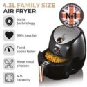 Tower 4.3L Manual Air Fryer T17021RG Black Rose Gold Edition
