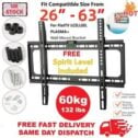 TV WALL BRACKET MOUNT SLIM FOR 26 30 32 40 42 50 63 INCH FLAT 3D LCD LED PLASMA