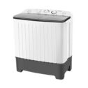 Twin Compact Tub Cloth Washing Machine with Dryer 5.6-7.0 Kg Freetanding White