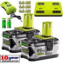 UK For Ryobi 18V Battery P108 + Plus RB18L40 RB18L50 P105 8.0Ah 6.0Ah Lithium