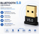 USB Bluetooth 5.0 Adapter Dongle for PC Laptop Wireless Receiver Plug & Play UK