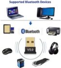 USB Bluetooth 5.0 Adapter Wireless Dongle For Laptop PC Window 10 11 Computer UK