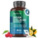 Vegan Collagen - 180 Capsules - Vitamin C & Hyaluronic Acid - Zinc - Resveratrol