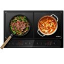VonShef Double Induction Hob 2800W - Timer | 10 Heat Settings | 60-240°C