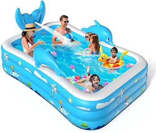 VOXON Inflatable Swimming Pool | Padding Pool Swim Centre | Pools for Kids Adults Family | Indoor Outdoor & Garden