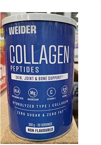 Weider Collagen Peptide Powder with Hyaluronic Acid, Magnesium & Vitamin C | 300g | Zero Sugar & Zero Fat | Healthy Aging, Joint & Bone Health