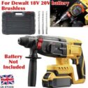 Wireless SDS Plus Rotary Hammer Drill Body For Dewalt 18V/20V Battery Brushless